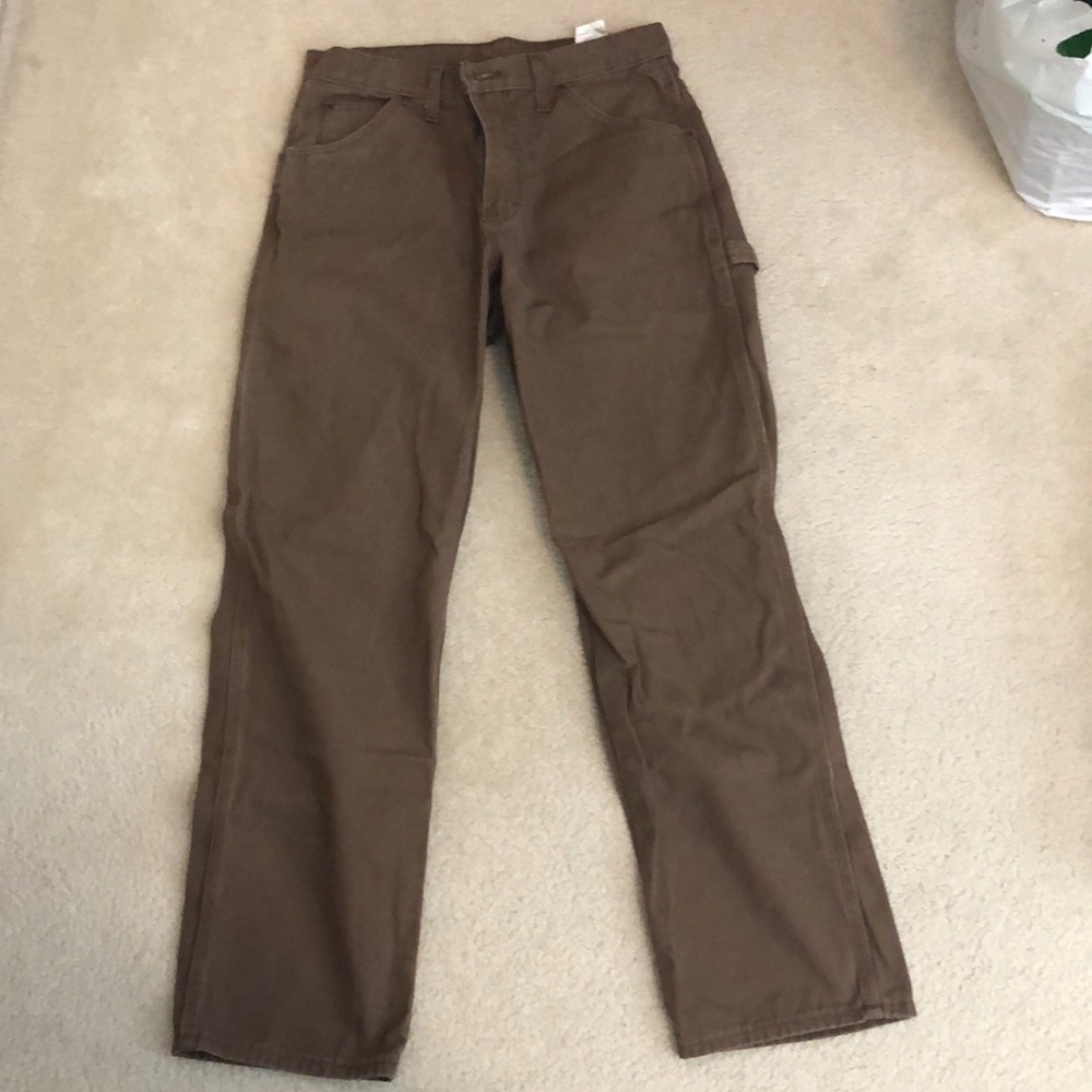 Brown Relaxed Fit Carpenter Dickies Jeans 30 x 30
